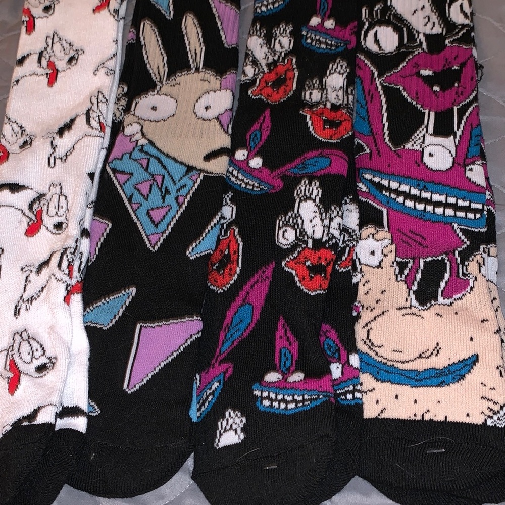Nickelodeon Cartoon Character Socks - Rocko’s Modern Life Real Monsters - Picture 7 of 7